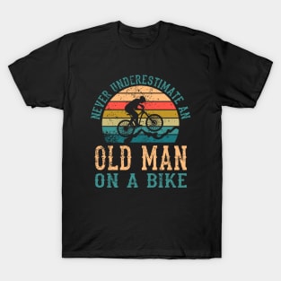 Funny Sarcastic Old Man Cyclist Mountain Bike Rider T-Shirt